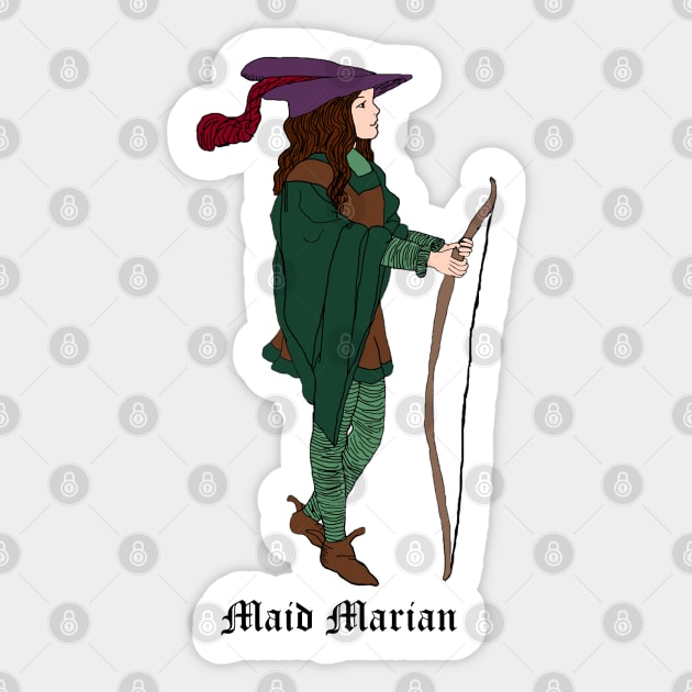 Maid Marian Sticker by HoneyvilleArt